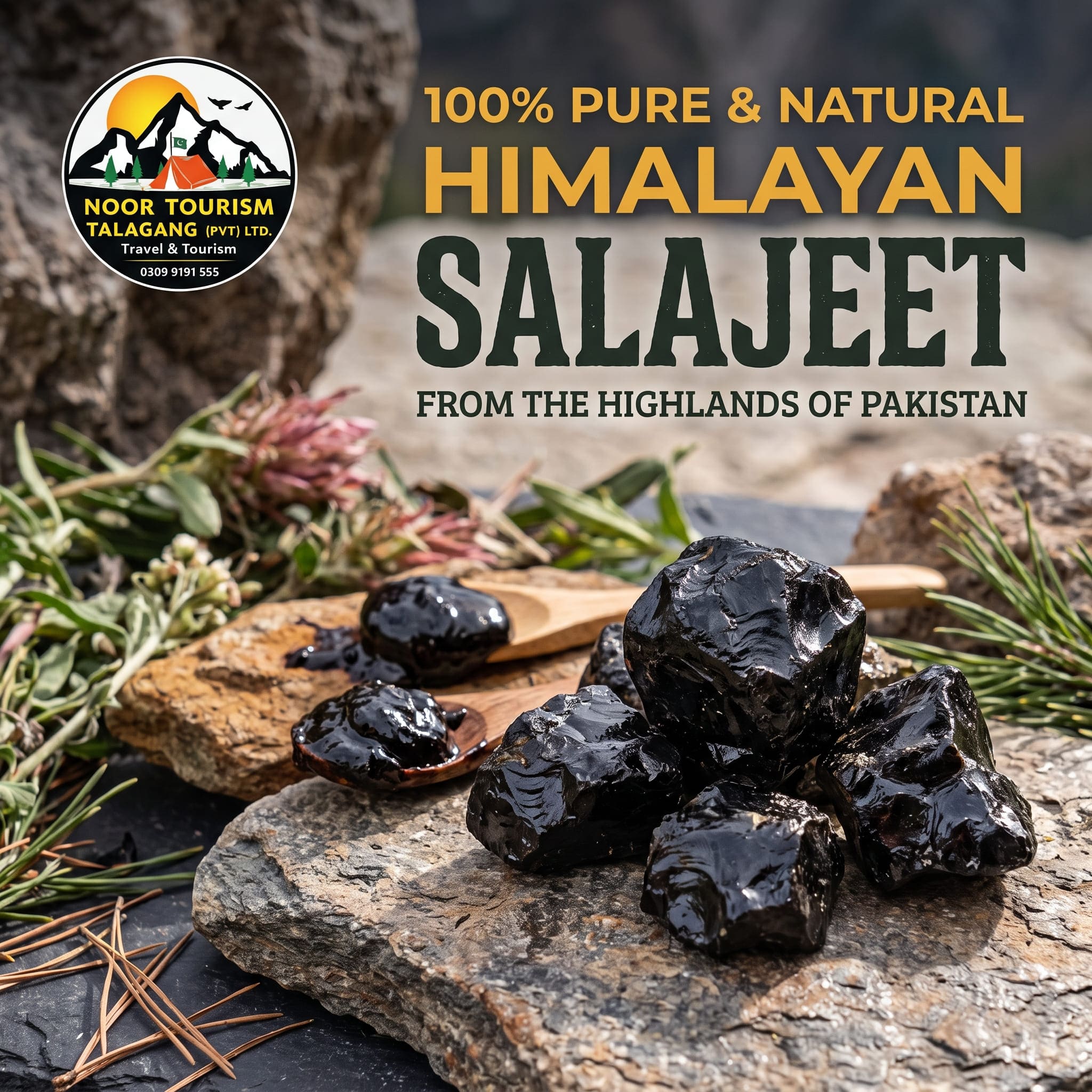 100% pure Himalayan Salajeet from Noor Tourism Talagang